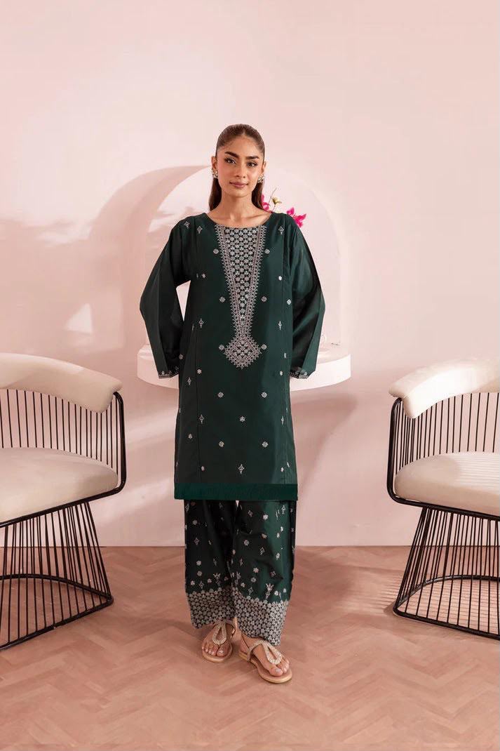 Dhanak Embroidered 2 Piece Dress for Women by zairahofficial. Discover Affordable Dhanak Suits in Pakistan with elegant winter embroidery.