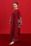 Dhanak Heavy Embroidered Shirt Trouser Suit by zairahofficial. Explore Dhanak Winter Collection 2026 in Pakistan with elegant embroidery.