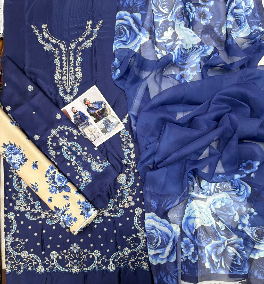 Iznik Shehmoz Digital Printed 2 Piece Suit by zairahofficial features elegant prints and quality fabric. Explore Pakistani Dresses Online Shopping.